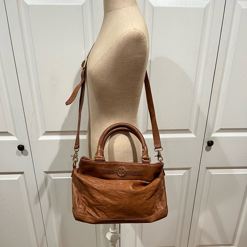 Tory Burch Leather Satchel Tote w/shoulder strap